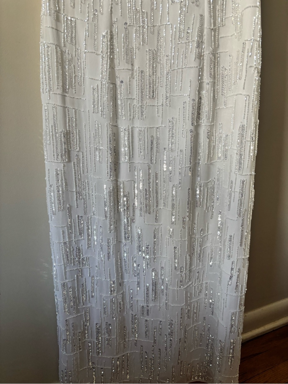 Mac Duggal Ivory Beaded Sleeveless Maxi Dress - Picture 6 of 9